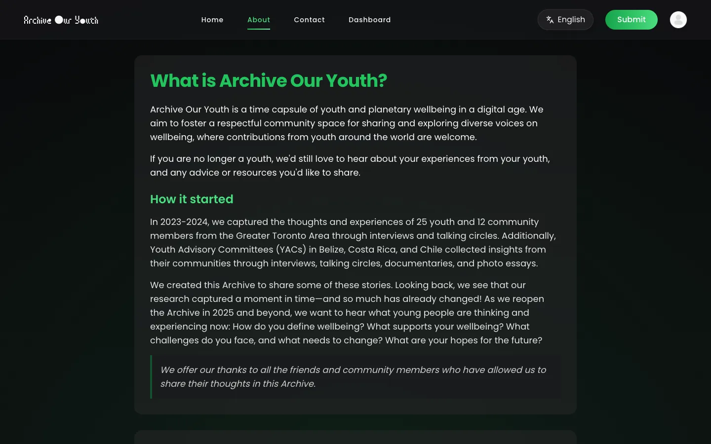 ArchiveOurYouth screenshot 3